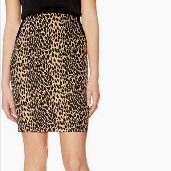 Outback Red Animal Print Pencil Skirt – Black/Tan, Size 8 - Picture 1 of 9